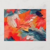 Leaves In The Wind – Abstract Autumn Motion ポストカード (正面)