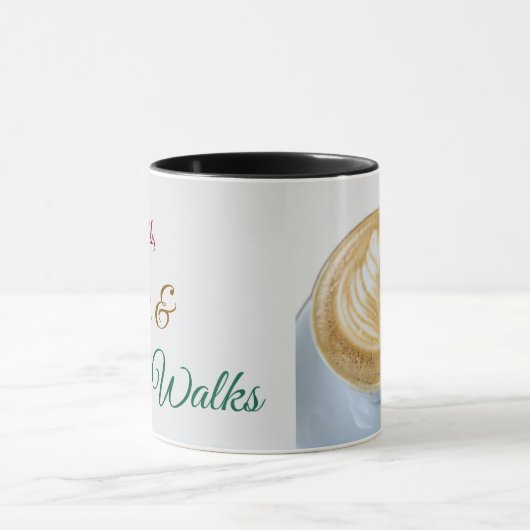 Leaves, Lattes and Long Walks Mug マグカップ (中央)