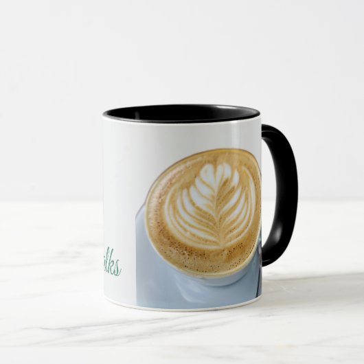 Leaves, Lattes and Long Walks Mug マグカップ (正面右)