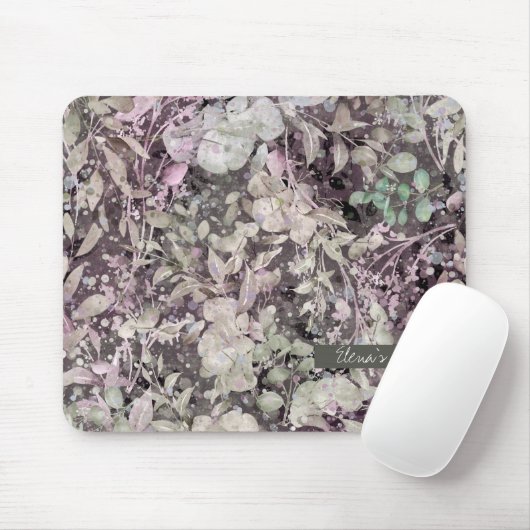 Leaves magical - editable text マウスパッド (マウス)