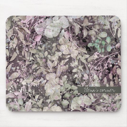 Leaves magical - editable text マウスパッド (正面)