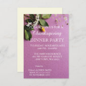 Leaves of Autumn Thanksgiving Dinner Party 招待状 (正面/裏面)