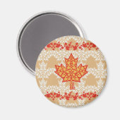 LEAVES ON LEAVES (CANADA FLAG) BY MASANSER マグネット (正面/裏面)