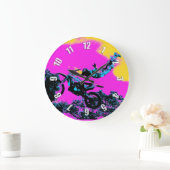 Leaving Go – フリースタイルMotocrossスタント ラージ壁時計 (ホーム)