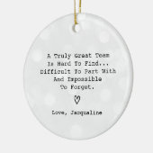 Leaving Work Colleague Retirement Goodbye セラミックオーナメント (左)