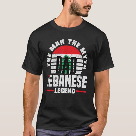 Lebanese Lebanon Lebanese Flag Fathers Day Tシャツ (正面)