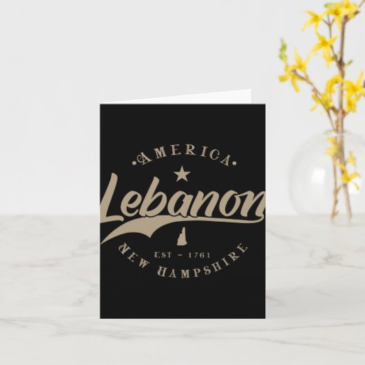 Lebanon New Hampshire カード (黄色い花)