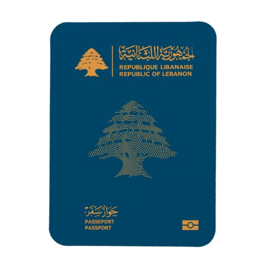 Lebanon passport マグネット (縦)
