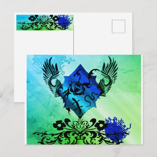 LeBeau（緑） ポストカード (正面/裏面)