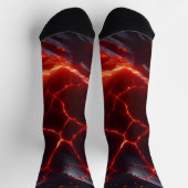 Lebendige Abstrakte Lava Herz Socken ソックス (上部)