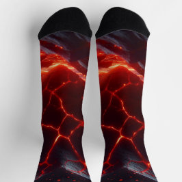 Lebendige Abstrakte Lava Herz Socken ソックス