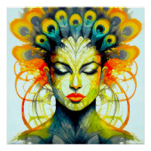 Lebendige Pfauenfeder-Schönheit Verschmelzung ポスター (正面)