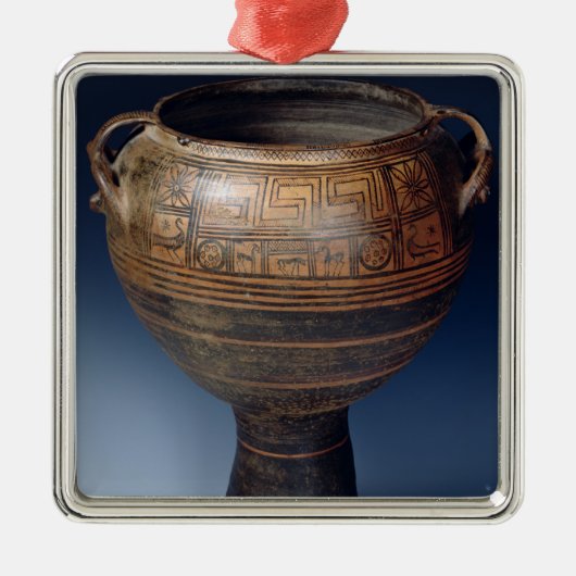 Lebesは幾何学的なパターンと飾りました メタルオーナメント (正面)