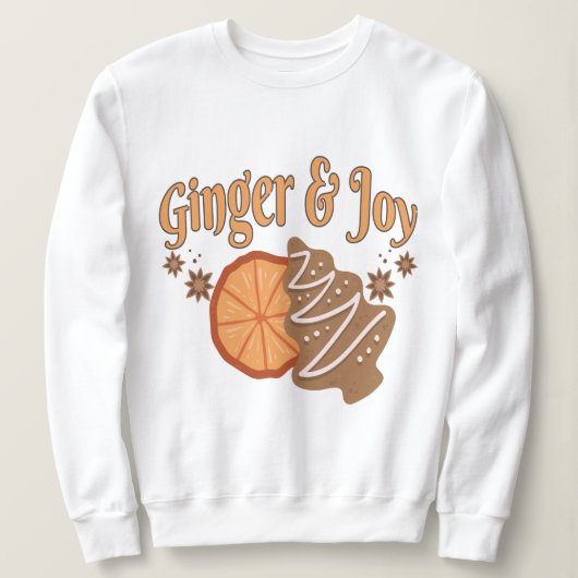 Lebkuchenmann Ginger Joy Weihnachten スウェットシャツ (デザイン正面)