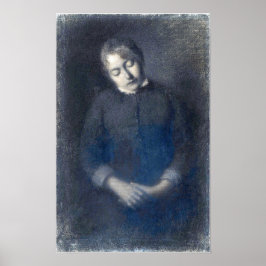 Lebourg -ポートレート・オブ・ザ・アーティストの妻スリープ ポスター