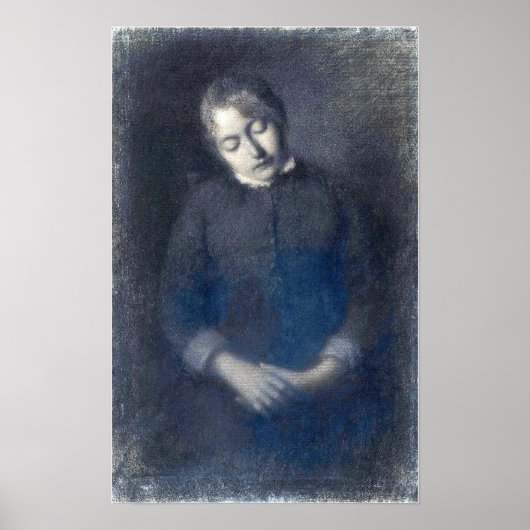 Lebourg -ポートレート・オブ・ザ・アーティストの妻スリープ ポスター (正面)