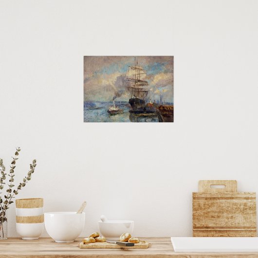 Lebourg – ルーアン港 ポスター (キッチン)