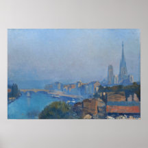 Lebourg - Rouen The Seine And The Cathedral