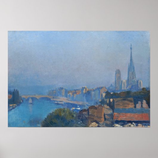 Lebourg - Rouen The Seine And The Cathedral ポスター (正面)