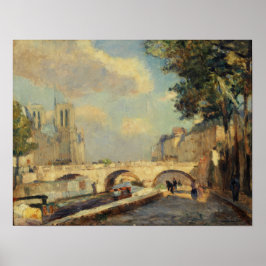 Lebourg - The Seine In Paris At Notre Dame 1902 ポスター