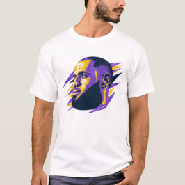 LeBron James スタイリッシュ ポートレート イラスト Tシャツ