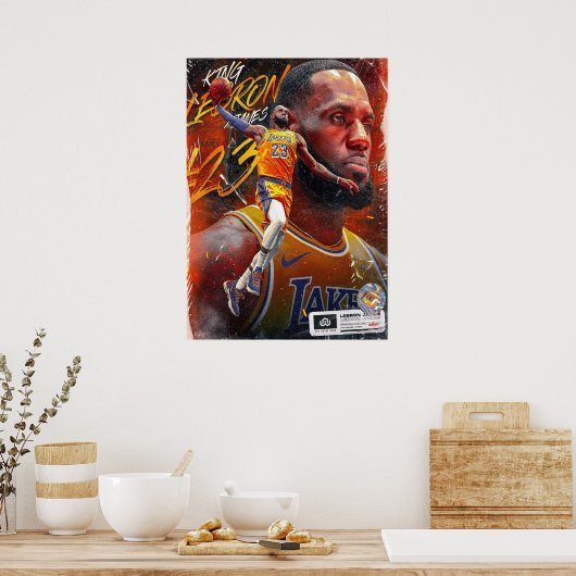 lebron james, nba, basketball, king james, slam du ポスター (キッチン)