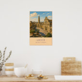 Lecce, Italy – Vintage Travel Poster ポスター (キッチン)