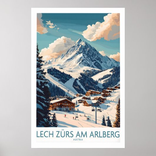 Lech Zürs am Arlberg Ski Poster 1 ポスター (正面)