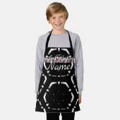 LeChef NAME B&W宇宙キッズ エプロン (着用した状態)