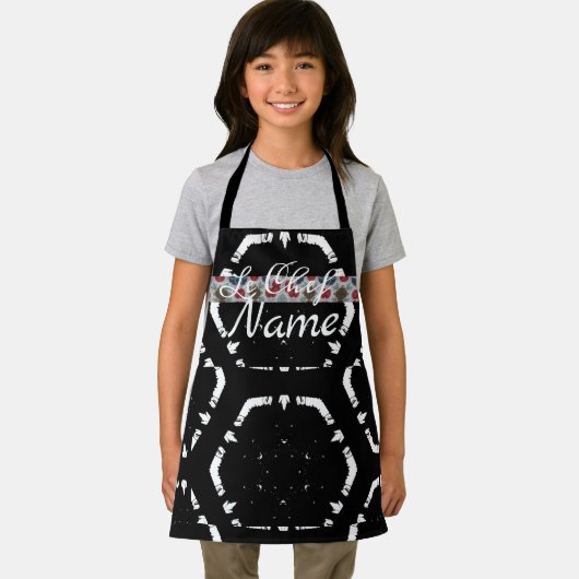 LeChef NAME B&W宇宙キッズ エプロン (インサイチュ)