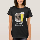 Lecker Bierchen Cute Hamster Beer Shirt Tシャツ (正面)