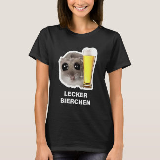 Lecker Bierchen Cute Hamster Beer Shirt Tシャツ