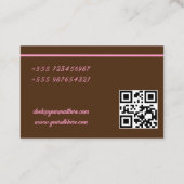 Leckerer Turm aus Erdbeer und Vollmilchschokolade 名刺 (裏面)