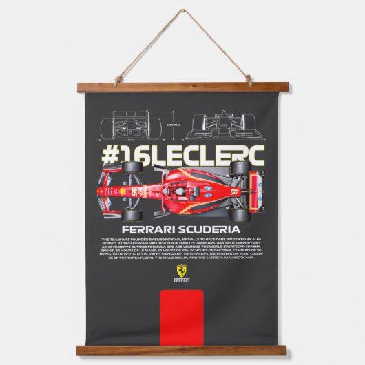 Leclerc16 吊り下げ型タペストリー (正面)