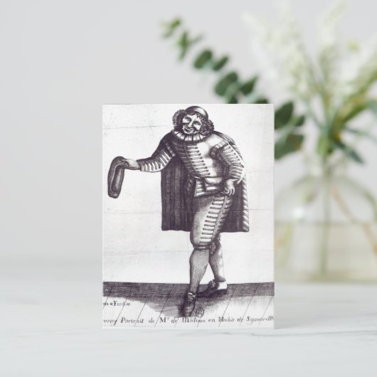 L'Ecole des Maris'のMeliere as Sganarelle ポストカード (スタンド正面)