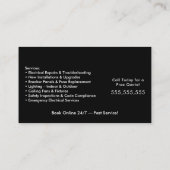 lectrician Business Card Template | Electrical Ser 名刺 (裏面)