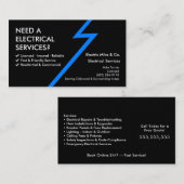 lectrician Business Card Template | Electrical Ser 名刺 (正面/裏面)