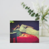 Lectura - by Julio Romero de Torres (1900) ポストカード (スタンド正面)