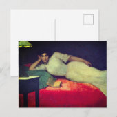 Lectura - by Julio Romero de Torres (1900) ポストカード (正面/裏面)