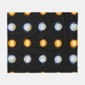 LEDのライトは、抽象芸術の背景を閉じます。 フリースブランケット (正面(横))