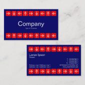 LEDスタイル矢印、赤 – 濃い青 名刺 (正面/裏面)