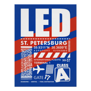 LEDプルコボサンクトペテルブルク空港 ポスター