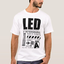 LEDプルコボ空港サンクトペテルブルク Tシャツ