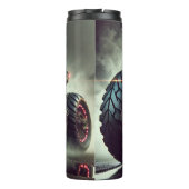 LEDライトを表示する未来的な自動二輪車 タンブラー (裏面)