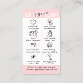 Ledライトセラピーアフターケアガイド 名刺 (裏面)