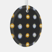 LEDライト、クローズアップ抽象芸術背景。 ガラスオーナメント (正面右)