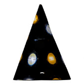 LEDライト、クローズアップ抽象芸術背景。 パーティーハット (右)