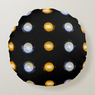 LEDライト、クローズアップ抽象芸術背景。 ラウンドクッション