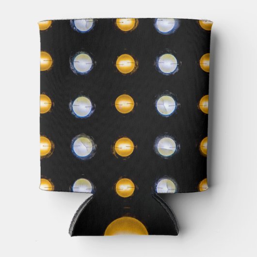 LEDライト、クローズアップ抽象芸術背景。 缶クーラー (正面)