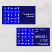 LED矢印スクエアブルー – ダークブルー 名刺 (正面/裏面)